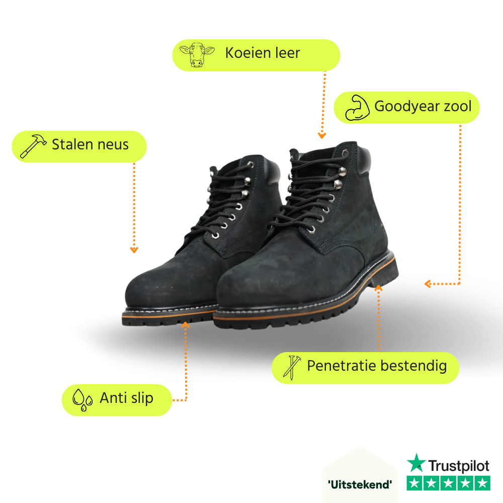 Premium Veterboots Zwart S3